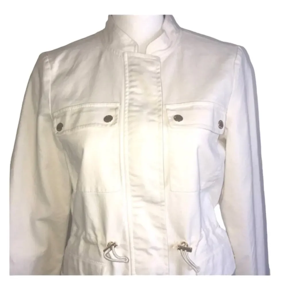 MICHAEL KORS BEIGE BLAZER JACKET WOMENS SIZE PETITE SMALL
